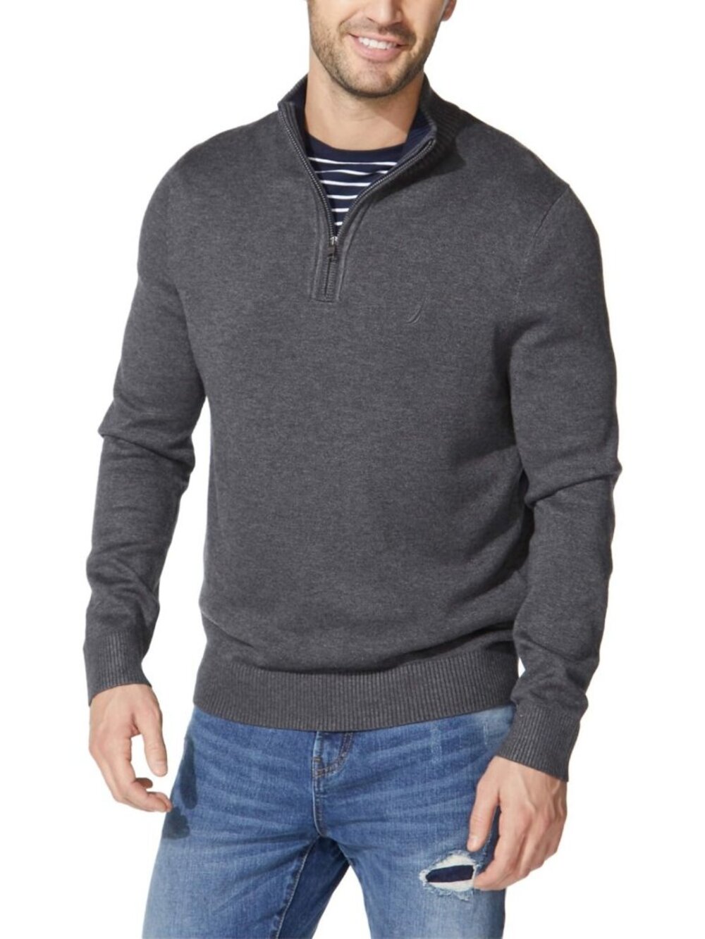 Cozy Men's Quarter-Zip Sweater | Stylish Casual Knit Pullover for Fall/Winter